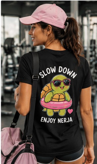 Slow Down Sköldpadda T-shirt