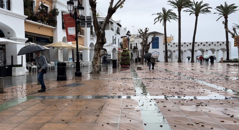 The rain ruins my holiday in Nerja